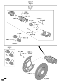 58302R0A00-Pad kit-rear disc brake