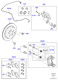 SFP500140-BRAKE PAD SET/RANGE ROVER