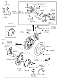 582103J000-Brake assy-rr wheel, lh