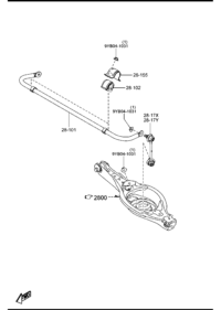 GV9B28156-BUSH-REAR STABILIZER
