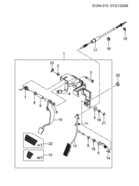 96473412-Pedal, brake and acceleration (w/bracket) (incl. 2-14,16)