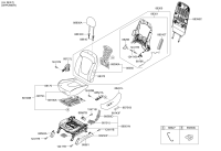 88071O3000NNB-KNOB-FRONT SEAT SLIDE POWER,LH