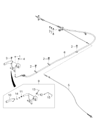 597603E300-Cable assy-parking brake, lh