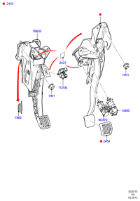 7G9N2D094TB-Pedal & bracket assy