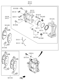 58190F9A00-CALIPER KIT-FR BRAKE RH