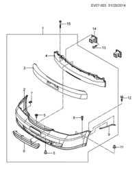 96326584-GARNISH FR BUMPER