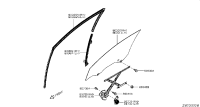 803012FK0A-GLASS ASSY-DOOR WINDOW,LH