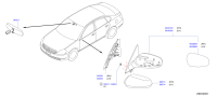 963019W200-MIRROR ASSY-OUT