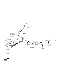 597601G010-Cable assy-parking brake, lh