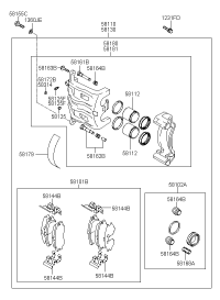 58101H1A00-PAD KIT-FR DISC BRAKE