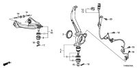 51210TP6A00-KNUCKLE COMP,R FR