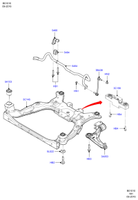 DG9C3A052ANE-Arm assy-fr susp rh