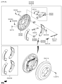 584110U100-DRUM ASSY-RR BRAKE