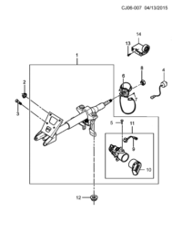 96815407-Column, steering (incl. 5,11)