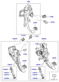 LR007337-Pedal & bracket assy