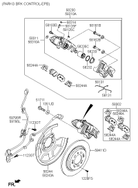 58310D6A00-CALIPER KIT-RR BRAKE,LH