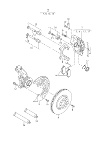 1K0615123H-Housing assy-caliper