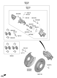 58302Q7A10-Pad kit-rear disc brake