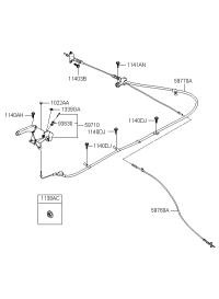 597603E400-Cable assy-parking brake, lh