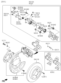 58311F9A30-CALIPER KIT-RR BRAKE,RH