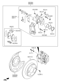 58302A7B30-Pad kit-rear disc brake