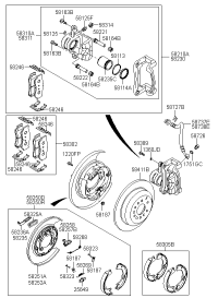 582102P700-Brake assy-rr wheel, lh
