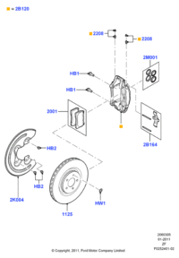 7R3Z2001A-BRAKE PAD SET/RANGE ROVER