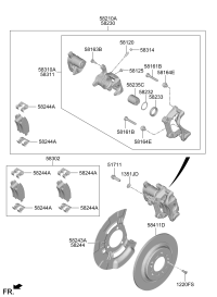 58230L4150-BRAKE ASSY-RR WHEEL,RH