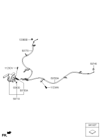 59760D0300-Cable assy-parking brake, lh