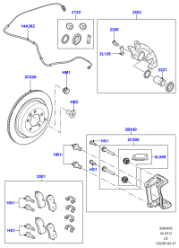 LR055455-BRAKE PAD SET/RANGE ROVER