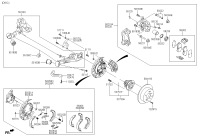582100Q300-Brake assy-rr wheel, lh