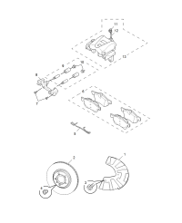 10147650-Protector, front brake disc