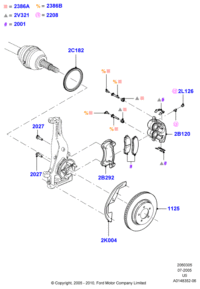6L2Z2001A-BRAKE PAD SET/RANGE ROVER