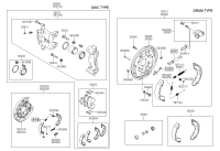 5830517A00-Shoe & lining kit-rr brake