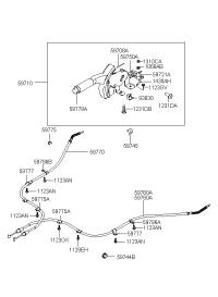 5976017010-Cable assy-parking brake, lh