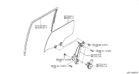 823008H500-GLASS ASSY-REAR DOOR WINDOW,RH