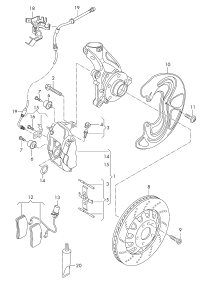 8J0615437-FRONT BRAKE PAD SENSOR