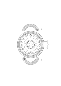 80A601010A-Rim, steel w/fold tire (emergency wheel)