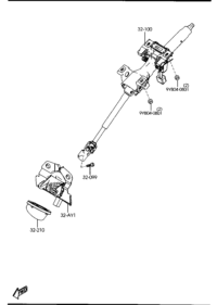 GV7D32100-COLUMN ASSY-STEERING