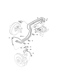 180614739J-Tube, from master cylinder to hydraulic unit