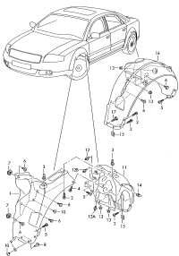 4E0821171P-WHEEL HOUS/VW /BORA/1998