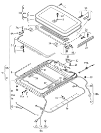 4E0877071-Lid, sliding glass roof