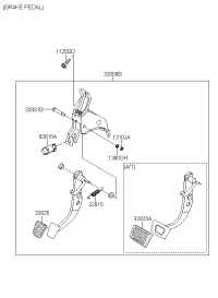 32800B3100-PEDAL ASSY-BRAKE