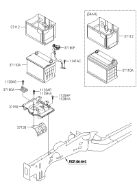 371502Z100-TRAY ASSY-BATTERY