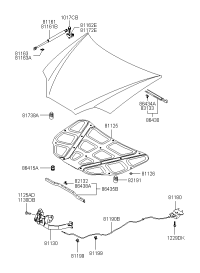 811612C001-LIFTER-HOOD,LH
