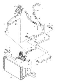 4F0121055R-WATER HOSE