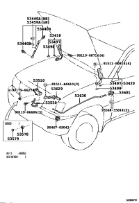 5351060130-LOCK ASSY, HOOD