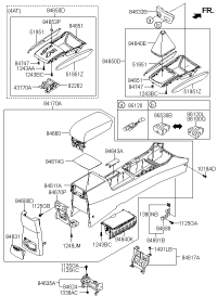 846350Q500-BRACKET-FLR CONSOLE FR MTG