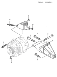96352142-Bracket, alternator