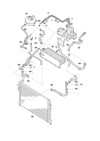 1K0122101LF-RADIATOR HOSE/A3/GOLF/JETTA
